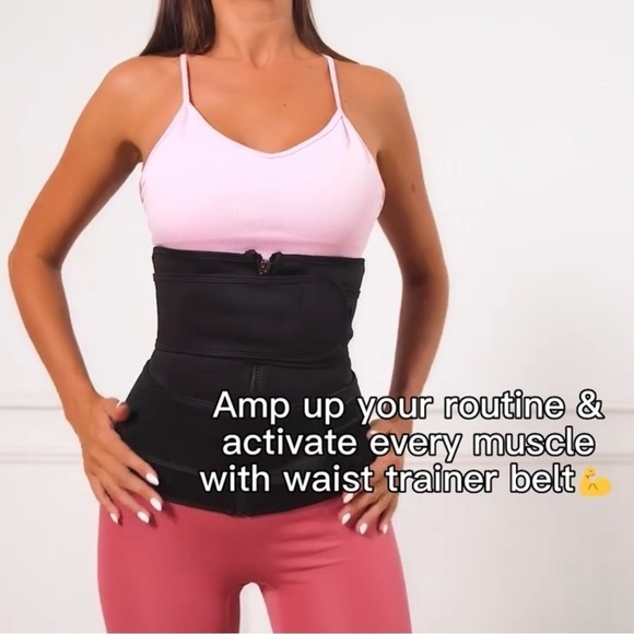 Waist trainer trimmer belt post post partum trainer breathable color black NWOT - Picture 2 of 9
